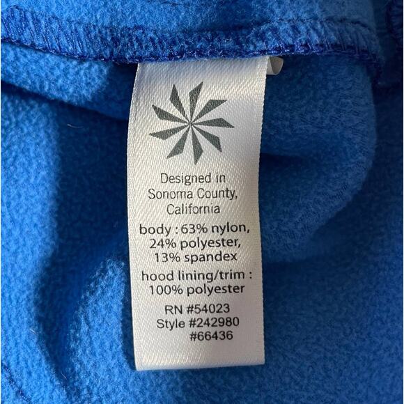 ATHLETA Women's Full Zip Hooded Verbier Fleece Lined Jacket Blue Size XXS - Picture 10 of 12